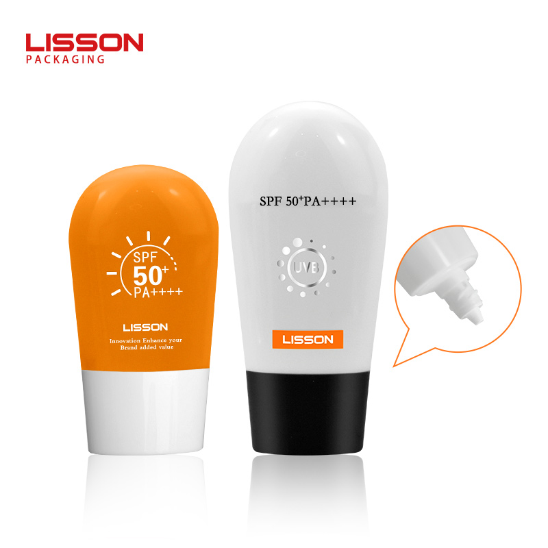 Botella de crema de plástico transparente de 20 ml y 40 ml para el cuidado de la piel