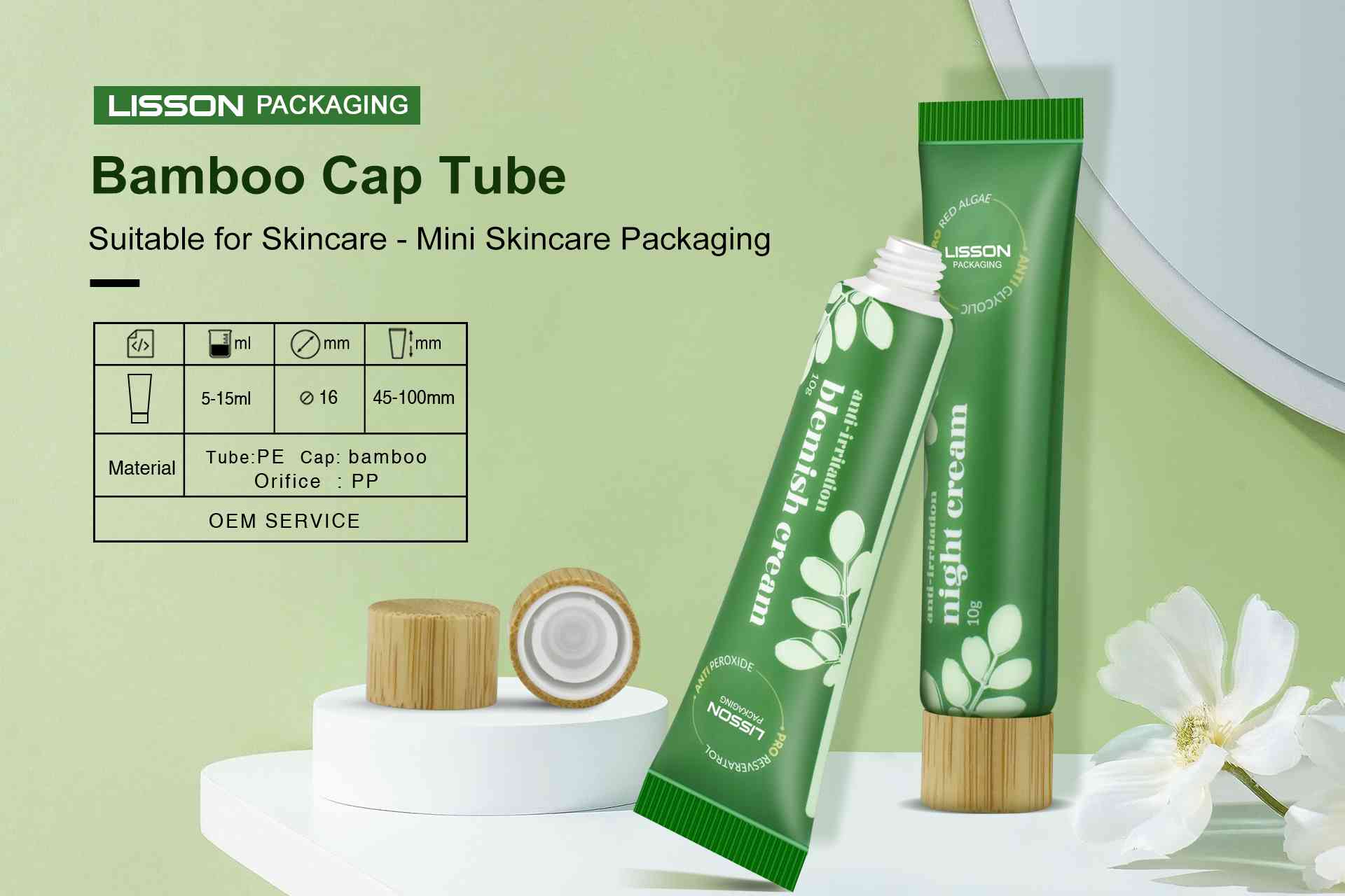 Envases cosméticos sostenibles para Lisson